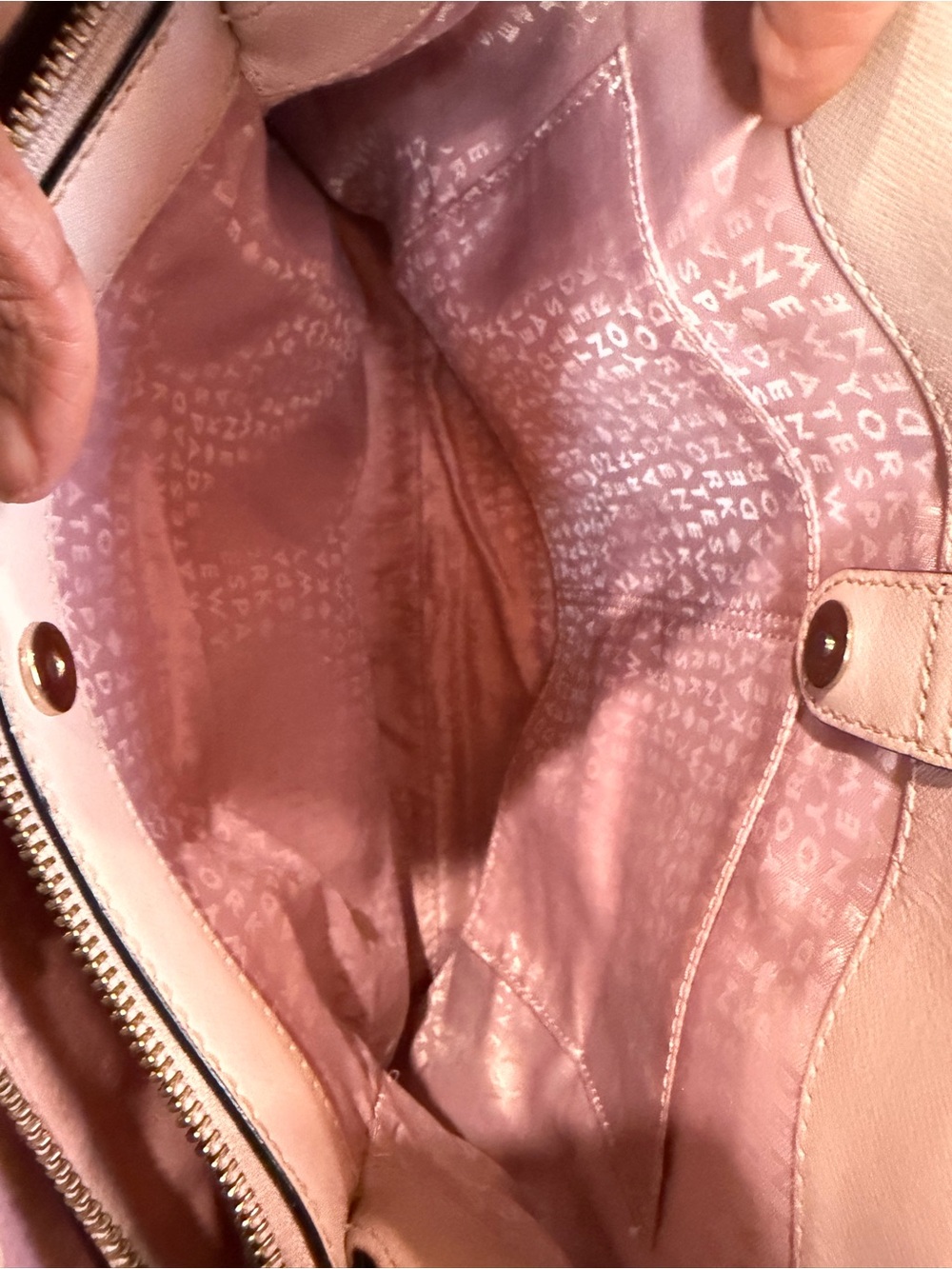 Kate spade Safiano Leather Satchel - Blush Pink - Picture 8 of 11